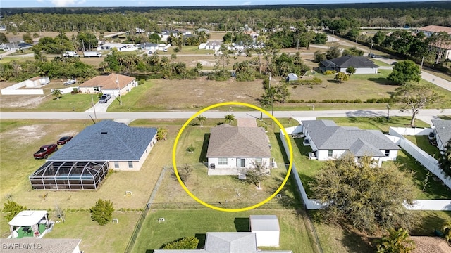 aerial view featuring a residential view