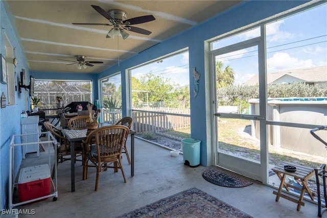 view of sunroom / solarium