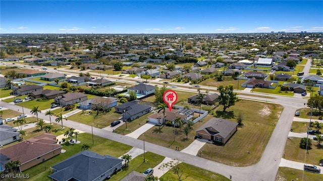 aerial view featuring a residential view