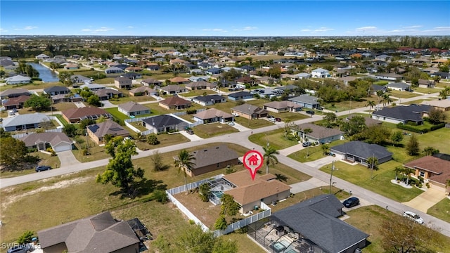 drone / aerial view featuring a residential view