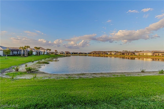 property view of water featuring a residential view