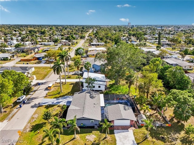 bird's eye view featuring a residential view