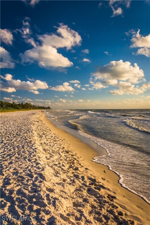 property view of water with a view of the beach