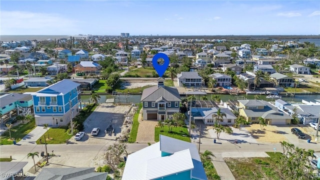 drone / aerial view with a residential view