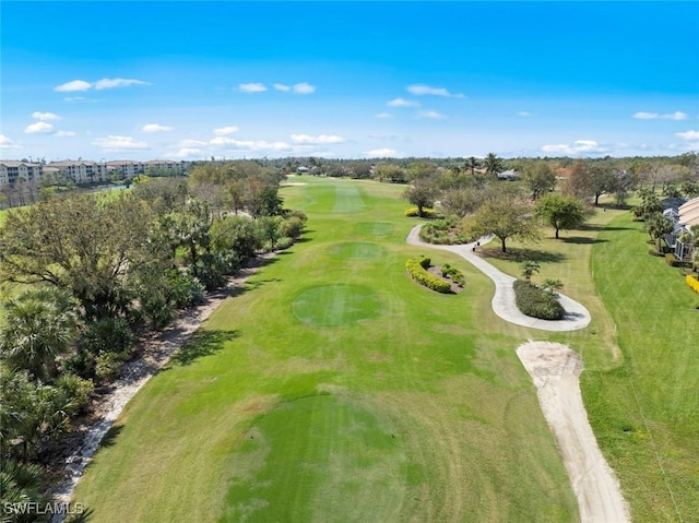 aerial view with golf course view