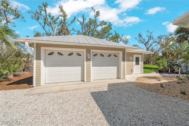 garage with driveway