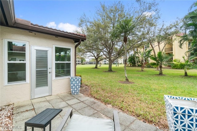 view of yard featuring a patio