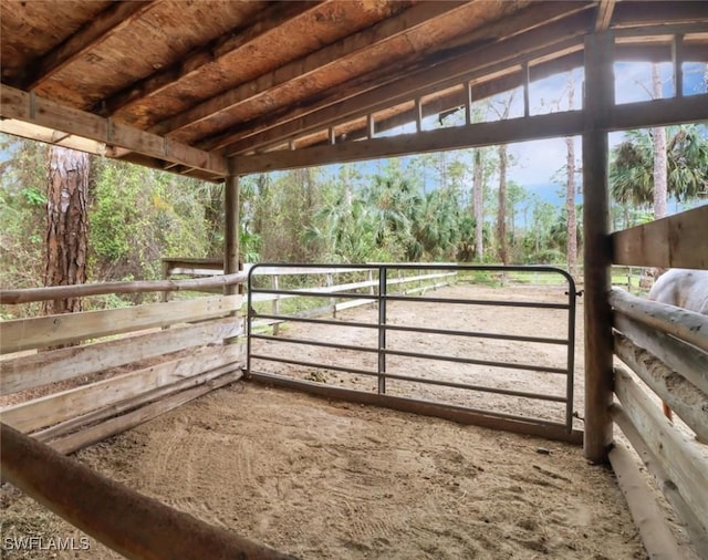 view of horse barn