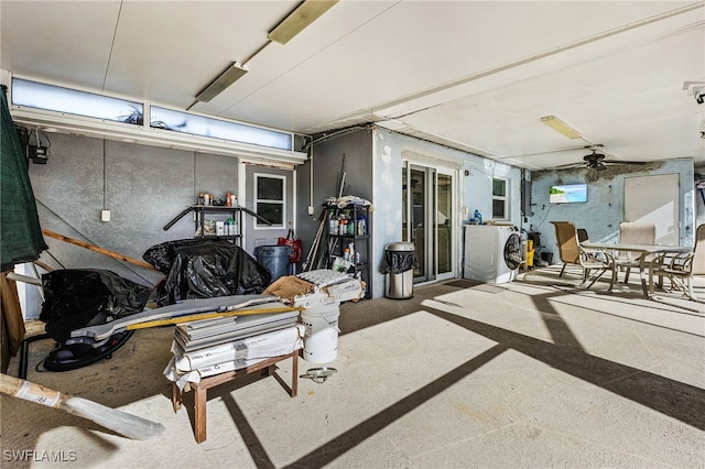 view of patio featuring washer / clothes dryer