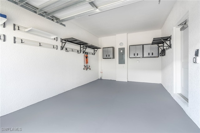 garage featuring electric panel