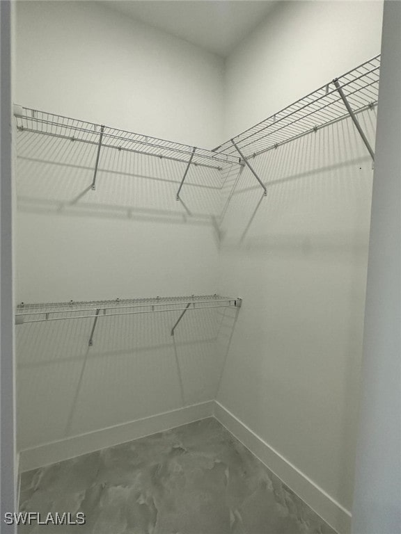 view of walk in closet