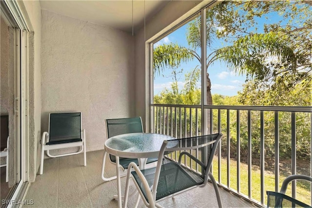 view of sunroom