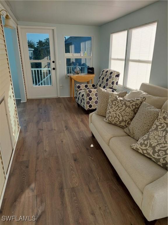 living room featuring wood finished floors