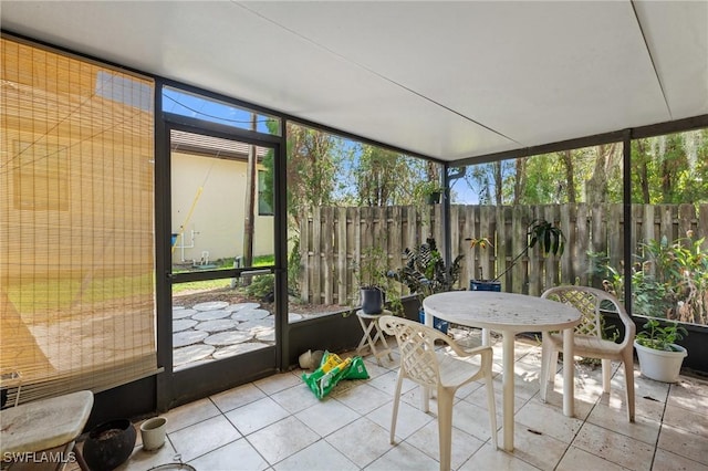 view of sunroom