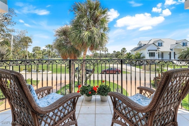 balcony with a residential view