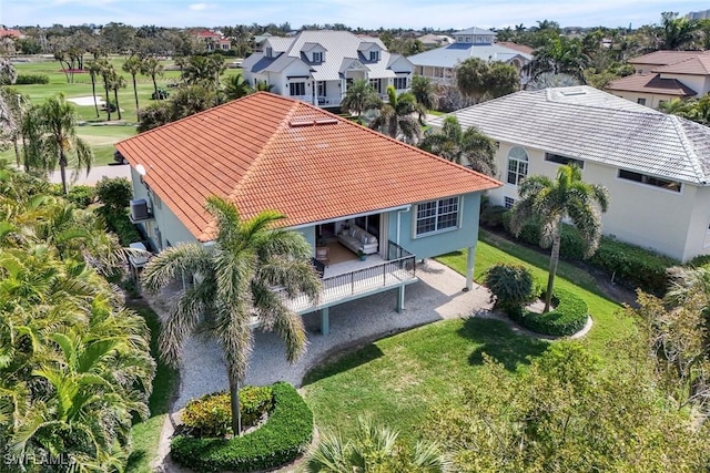 drone / aerial view featuring a residential view