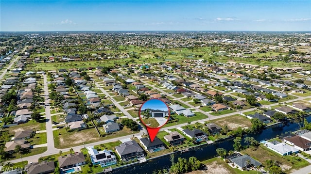 1316 SW 23rd St, Cape Coral, FL 33991 - aerial view of property's location with nearby suburban area and a large body of water