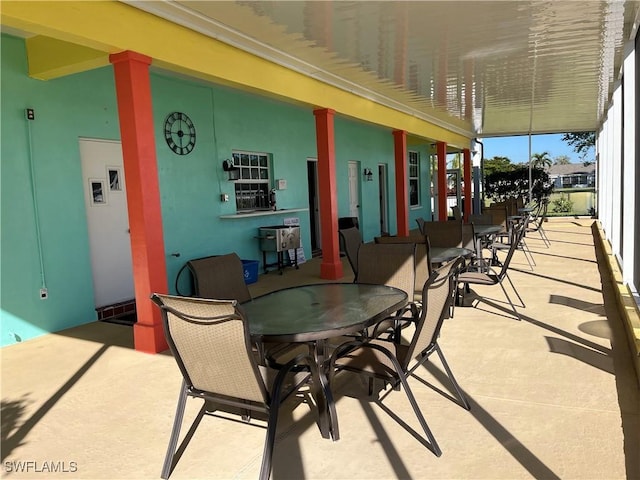 view of patio with outdoor dining space