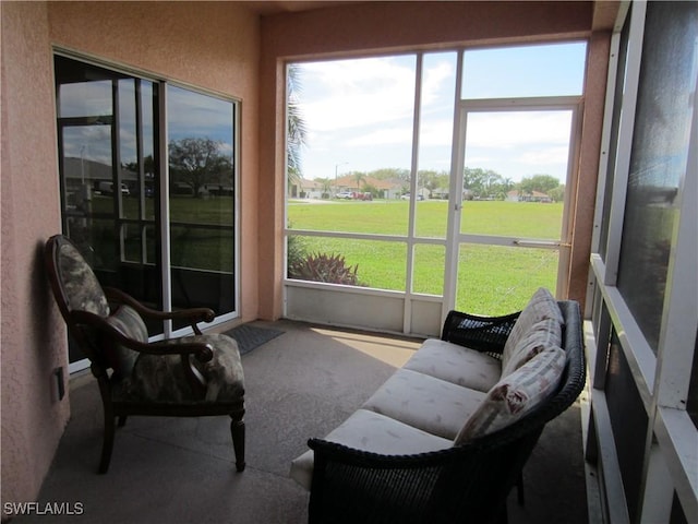 view of sunroom / solarium