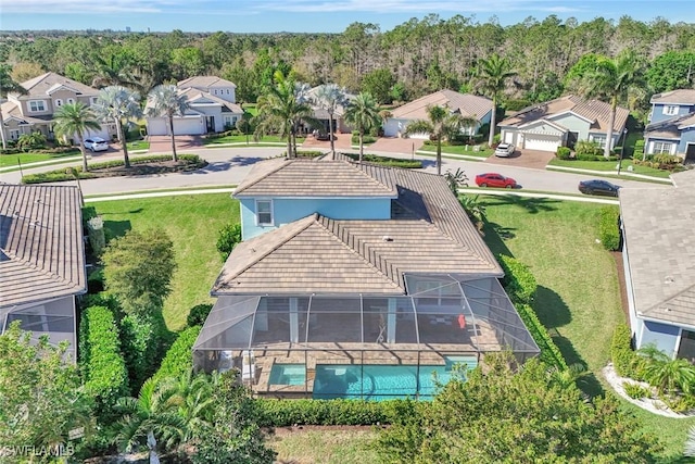 birds eye view of property featuring a residential view