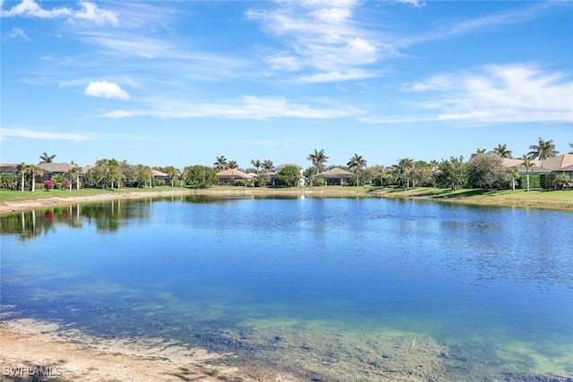 view of water feature