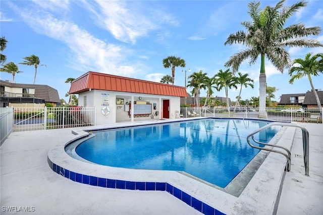 pool featuring fence