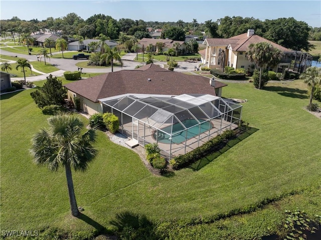 bird's eye view featuring a residential view