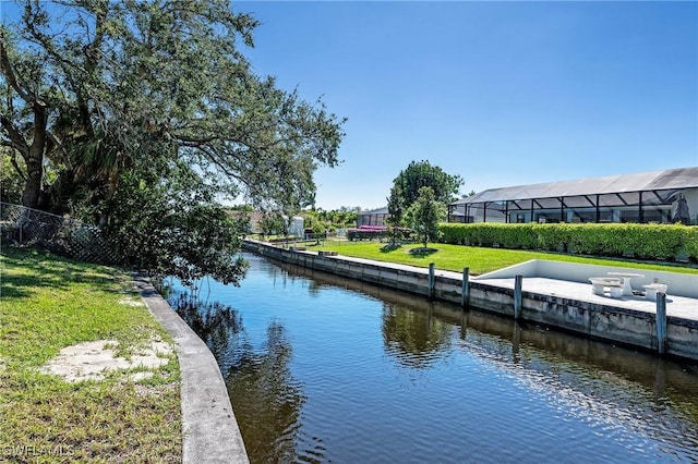 water view with fence