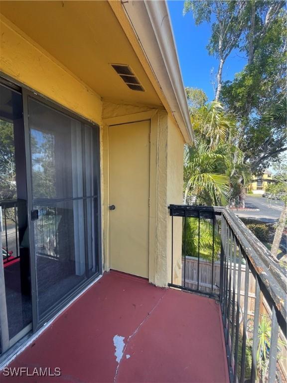 balcony with visible vents