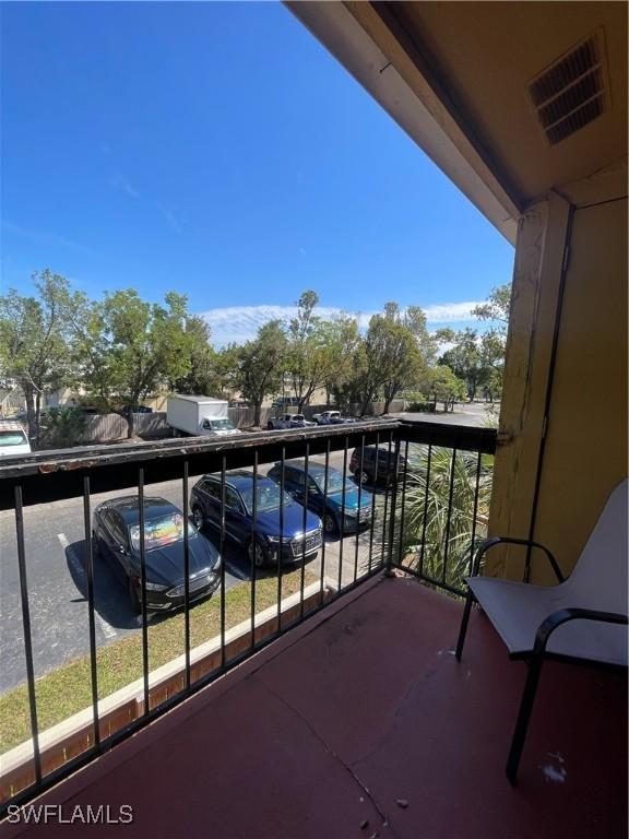 balcony with visible vents