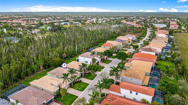 bird's eye view with a residential view