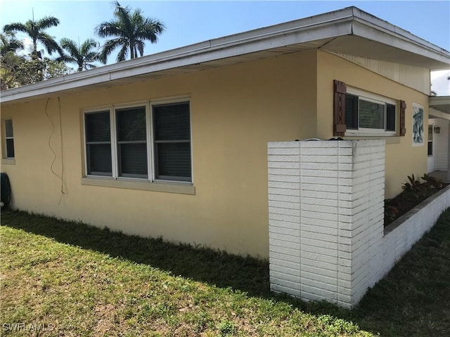 view of home's exterior featuring stucco siding