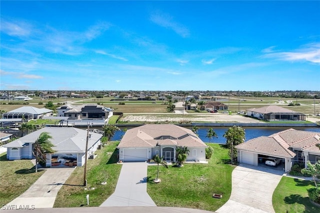 bird's eye view with a residential view