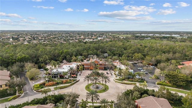 aerial view with a residential view and a forest view