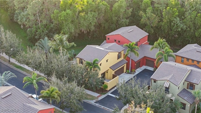 drone / aerial view with a residential view