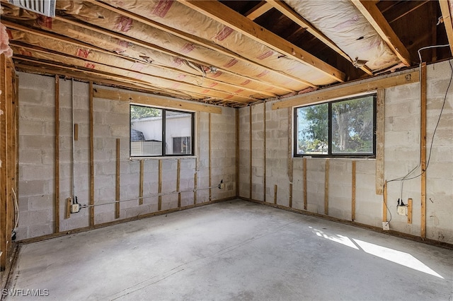 basement featuring a healthy amount of sunlight