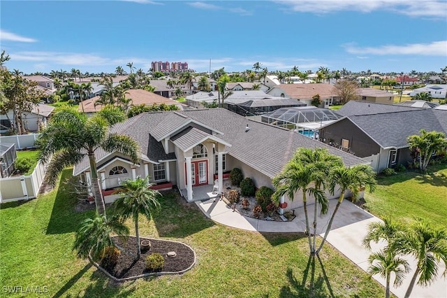 birds eye view of property featuring a residential view