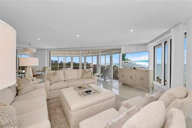8111 Bay Colony Dr Unit 701, Naples, FL 34108 - living area featuring recessed lighting