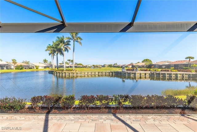 view of water feature