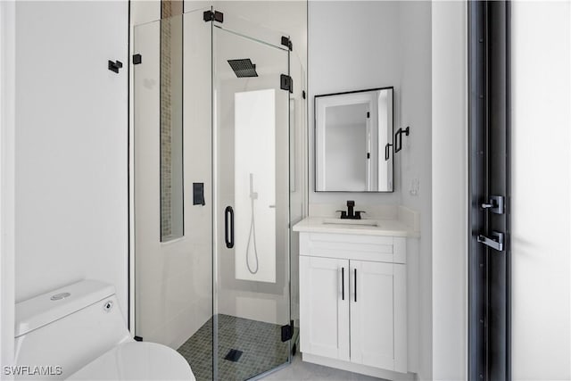 611 NW 25th Ter, Cape Coral, FL 33993 - bathroom featuring a shower stall and vanity