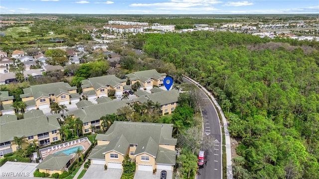 drone / aerial view featuring a residential view