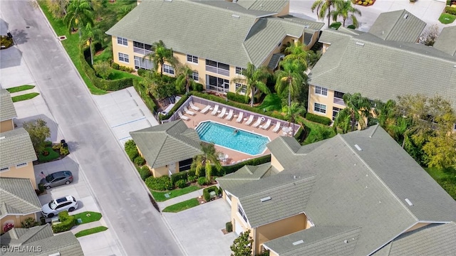 birds eye view of property featuring a residential view