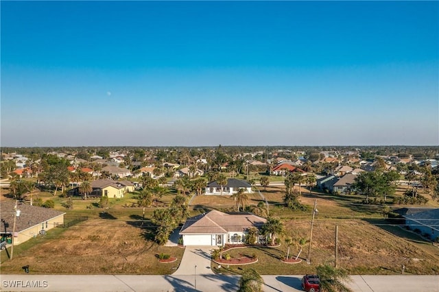 aerial view with a residential view