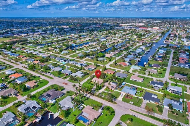 aerial view featuring a residential view