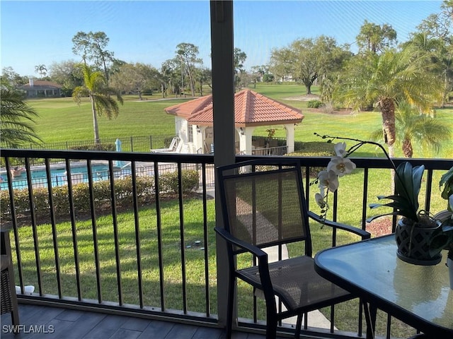 view of balcony