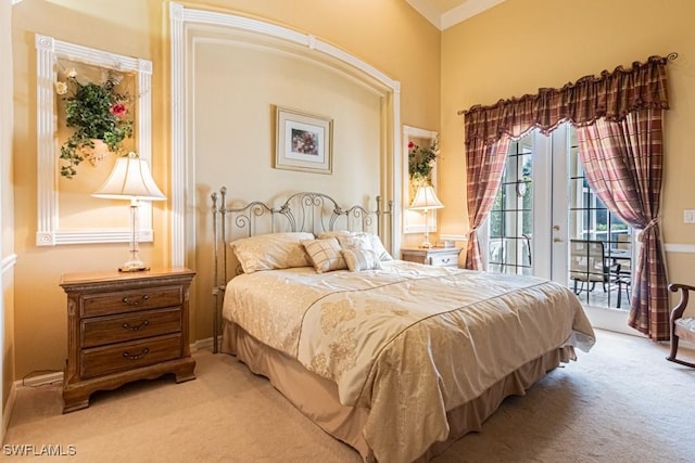 2109 Morning Sun Ln, Naples, FL 34119 - bedroom with light colored carpet and access to outside