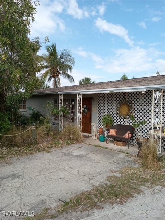 view of ranch-style home