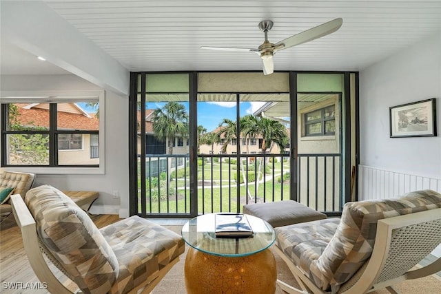 sunroom featuring a healthy amount of sunlight