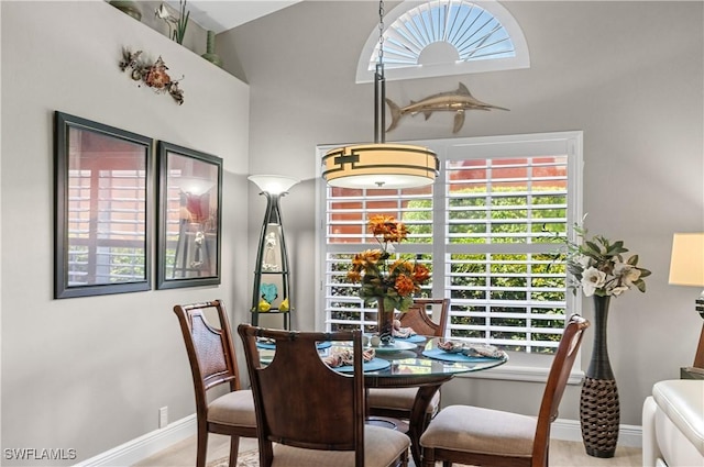 dining room with baseboards