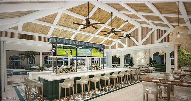 13191 Southampton Dr, Bonita Springs, FL 34135 - view of patio with a ceiling fan and a gazebo
